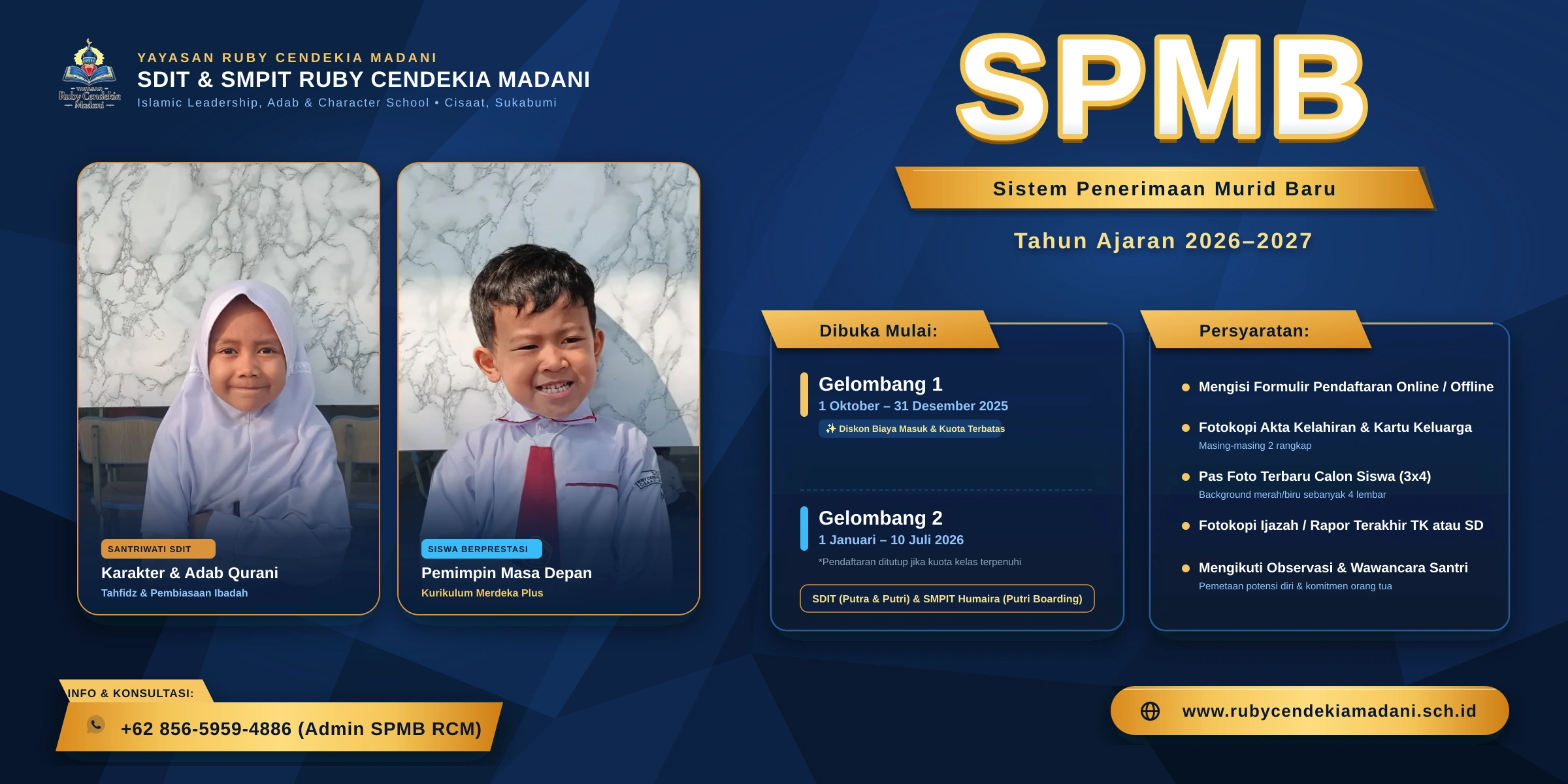 Informasi Pendaftaran Murid Baru SDIT & SMPIT